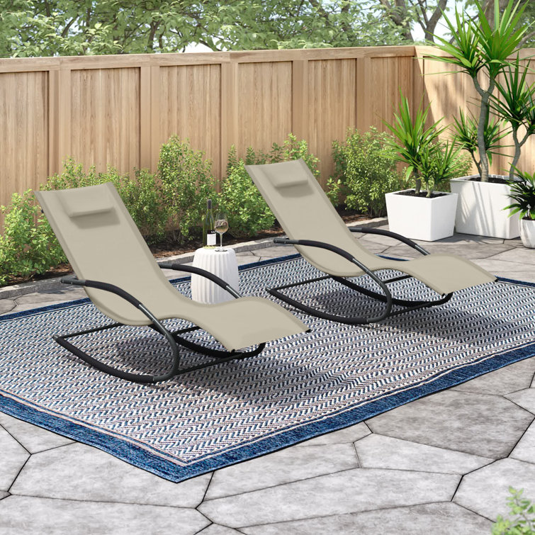 Zipcode Design™ Almaguer 62.5'' Long Reclining Chaise Lounge Set with